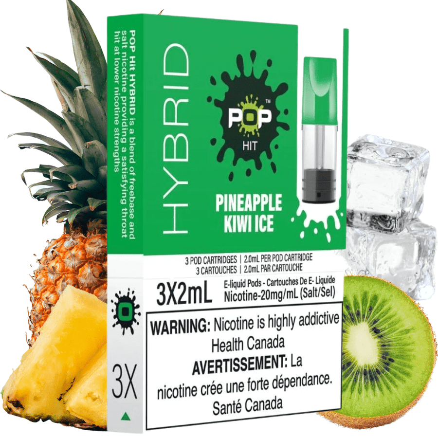 POP Hit Hybrid Pods-Pineapple Kiwi Ice (S-Compatible) 20mg Airdrie Vape SuperStore and Bong Shop Alberta Canada