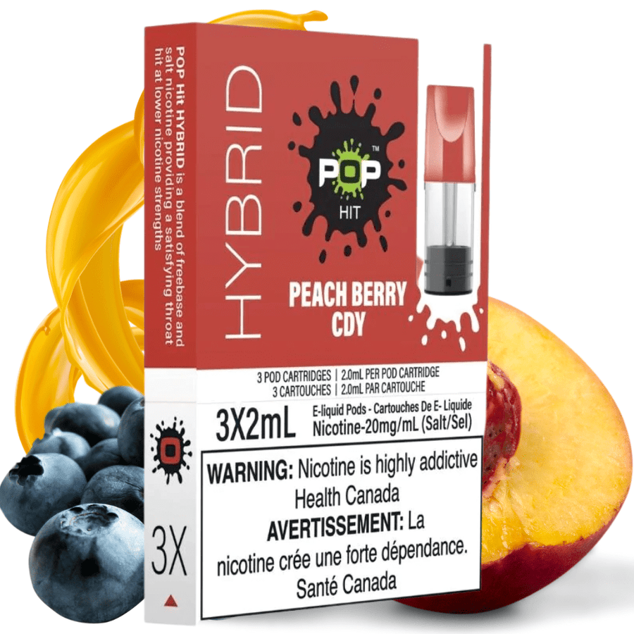POP Hit POP Hit Hybrid Pods-Peach Berry CDY (S-Compatible) 20mg POP Hit Hybrid Pods-Peach Berry CDY (S-Compatible)-Airdrie Vape SuperStore & Bong Shop AB, Canada