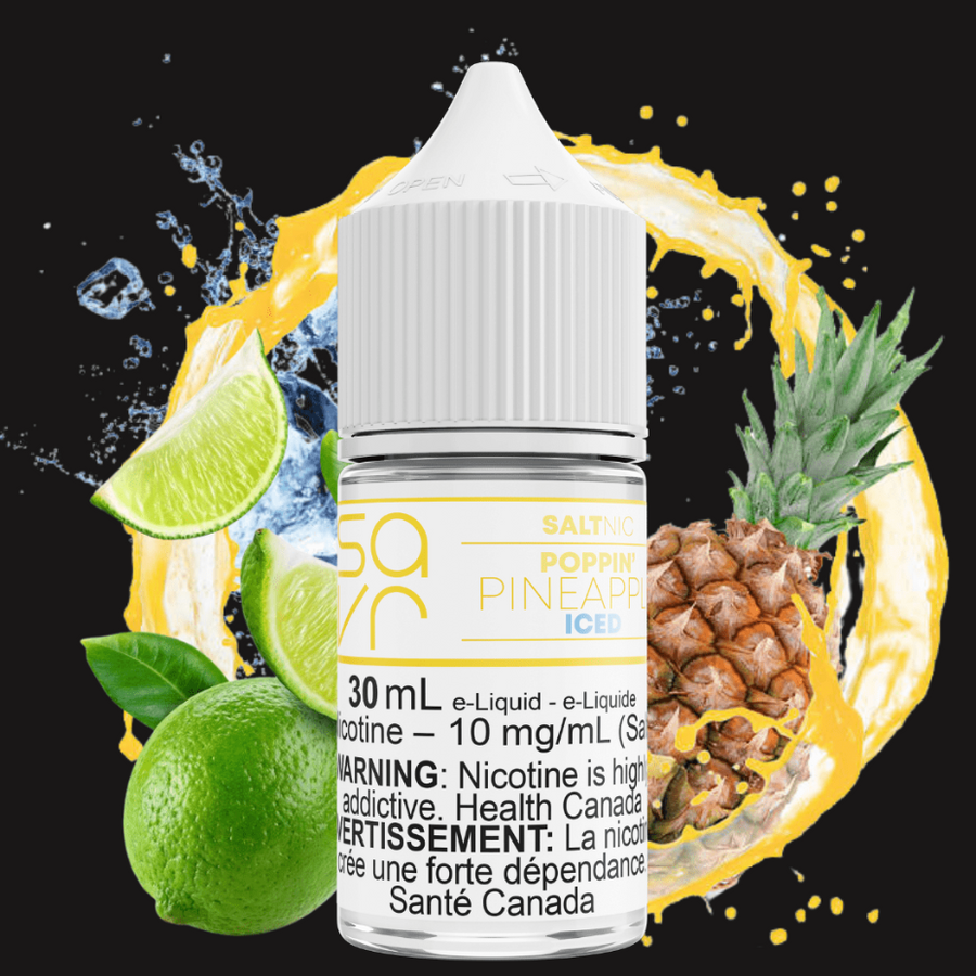 Poppin' Pineapple Iced Salt by Savr E-liquid 10mg Airdrie Vape SuperStore and Bong Shop Alberta Canada