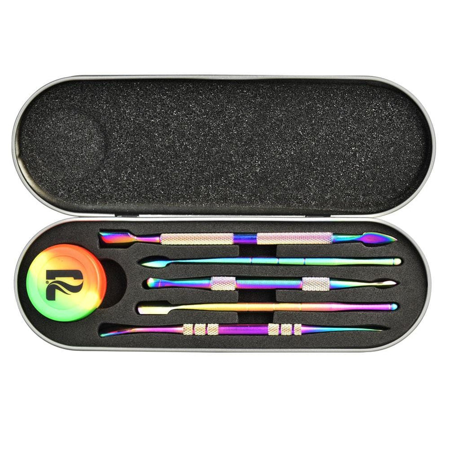Pulsar 6-Piece Metal Dab Tool Kit & Case Rainbow Airdrie Vape SuperStore and Bong Shop Alberta Canada