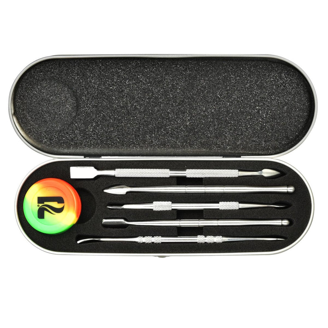 Pulsar 6-Piece Metal Dab Tool Kit & Case Silver Airdrie Vape SuperStore and Bong Shop Alberta Canada