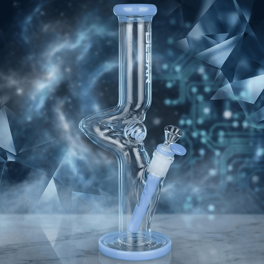 Pulsar Glass 7mm Kinked Marble 1-Arm Zong 12" Airdrie Vape SuperStore and Bong Shop Alberta Canada