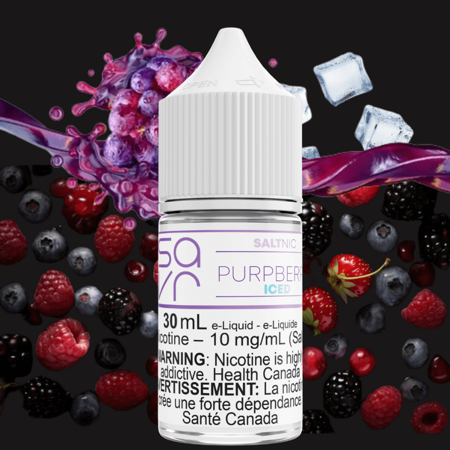 Purpberry Iced Salt by Savr E-liquid 10mg Airdrie Vape SuperStore and Bong Shop Alberta Canada