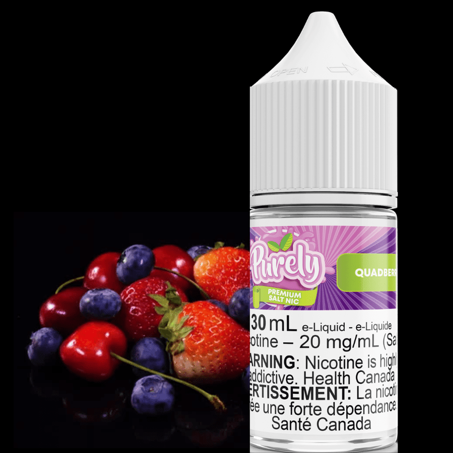 Quadberry Salt Nic by Purely E-Liquid 30ml / 12mg Airdrie Vape SuperStore and Bong Shop Alberta Canada