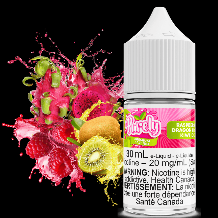 Raspberry Dragon Fruit Kiwi Ice Salt Nic by Purely E-Liquid 30ml / 12mg Airdrie Vape SuperStore and Bong Shop Alberta Canada
