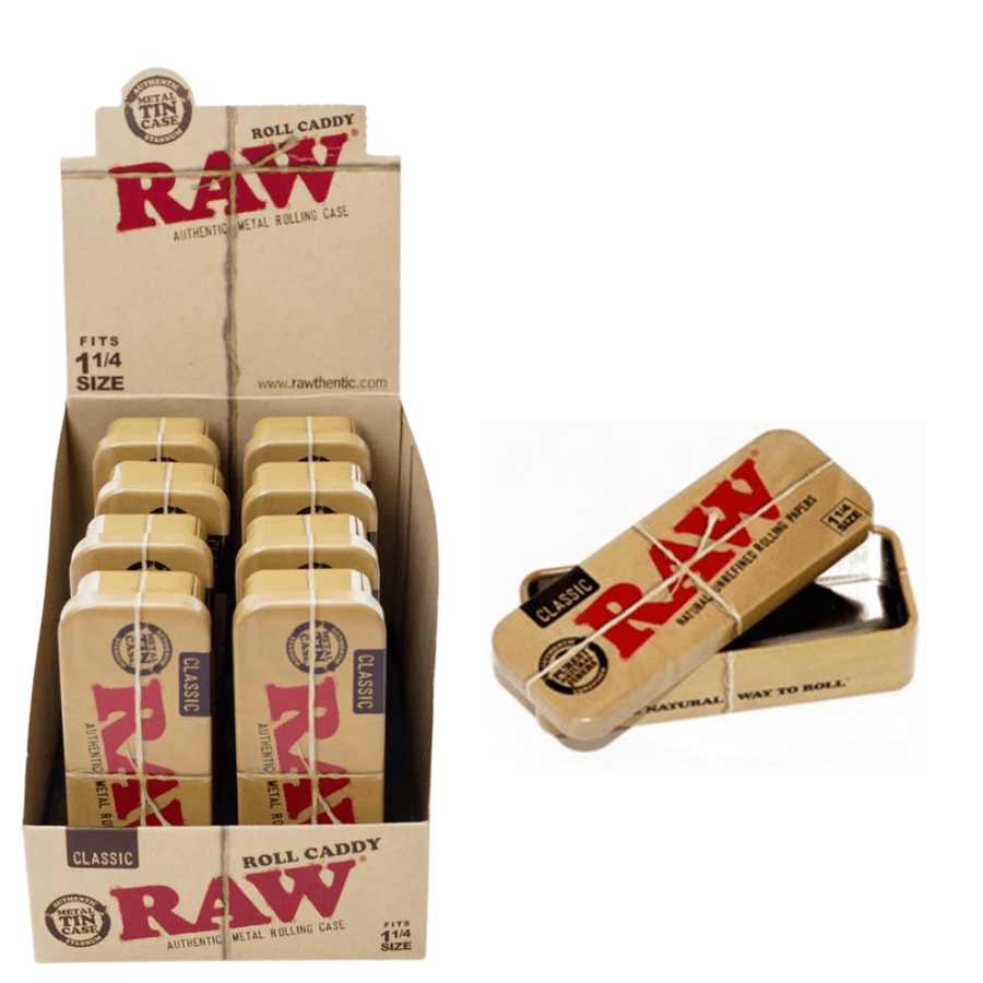 RAW 1-1/4 Roll Caddy Metal Case Airdrie Vape SuperStore and Bong Shop Alberta Canada