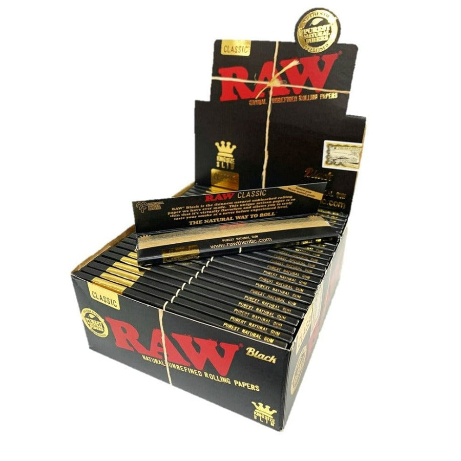 Raw Black King Size Slim Rolling Papers Airdrie Vape SuperStore and Bong Shop Alberta Canada