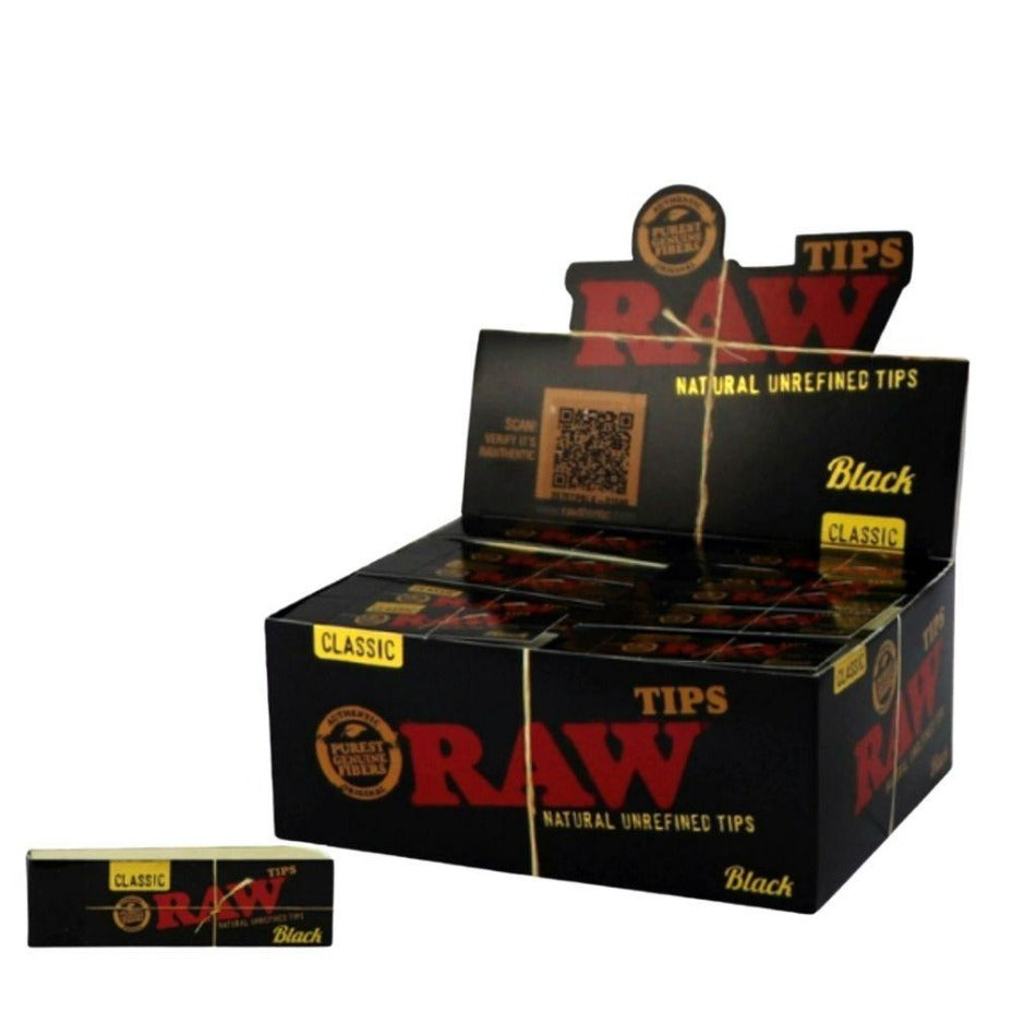 RAW Classic Black Tips-50 Pack Airdrie Vape SuperStore and Bong Shop Alberta Canada