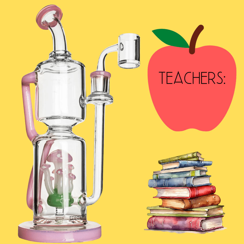 Red Eye 7mm Teacher Concentrate Recycler Rig-12" 12" / Pink Slyme Airdrie Vape SuperStore and Bong Shop Alberta Canada