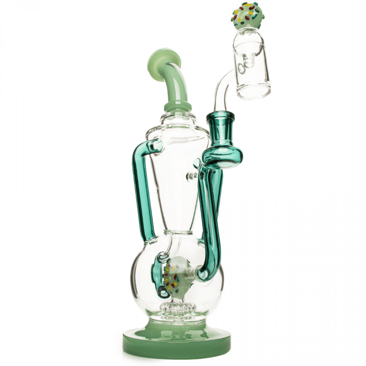 Red Eye Dunker Dual Uptake Concentrate Recycler-11" 11" / Green Airdrie Vape SuperStore and Bong Shop Alberta Canada