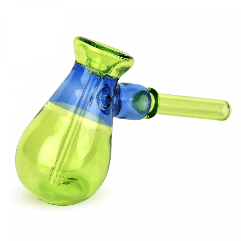 Red Eye Glass 4.5" Color Blocked Hammer Bubbler Lime Green Airdrie Vape SuperStore and Bong Shop Alberta Canada