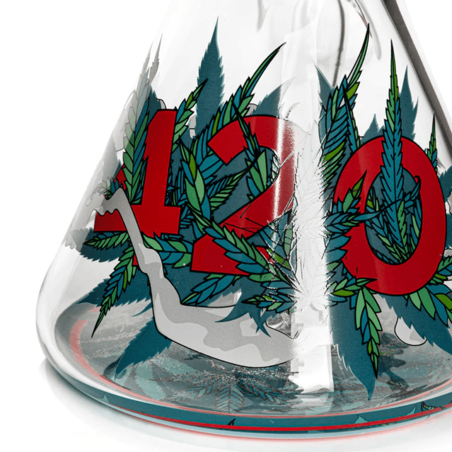 Red Eye Glass 7mm 420 Eye Beaker Bong-15" Airdrie Vape SuperStore and Bong Shop Alberta Canada