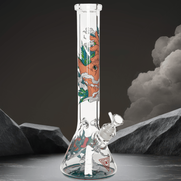 Red Eye Glass 7mm 420 Eye Beaker Bong-15" Airdrie Vape SuperStore and Bong Shop Alberta Canada