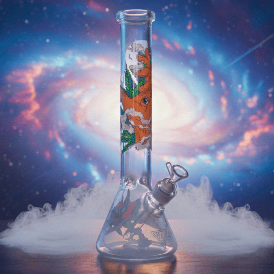 Red Eye Glass 7mm 420 Eye Beaker Bong-15" Airdrie Vape SuperStore and Bong Shop Alberta Canada