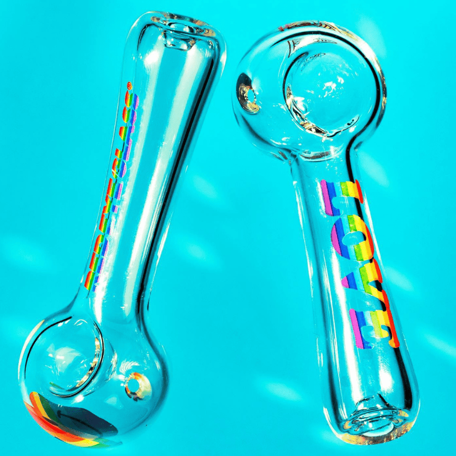 Red Eye Glass Love Spoon Hand Pipe-4.5" Airdrie Vape SuperStore and Bong Shop Alberta Canada