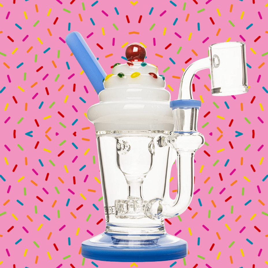 Red Eye Glass® Milkshake Incycler Rig-8" 8" / Periwinkle Airdrie Vape SuperStore and Bong Shop Alberta Canada