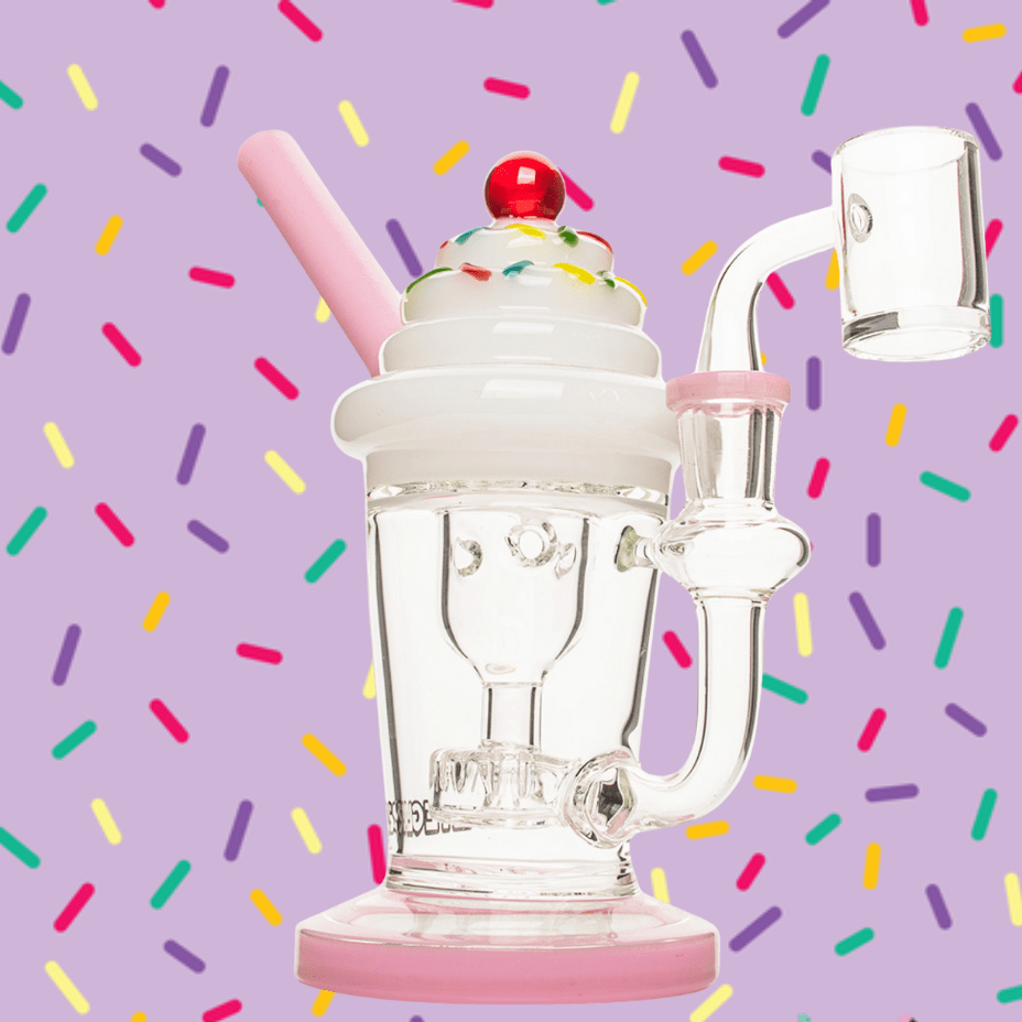 Red Eye Glass® Milkshake Incycler Rig-8" 8" / Pink Slyme Airdrie Vape SuperStore and Bong Shop Alberta Canada