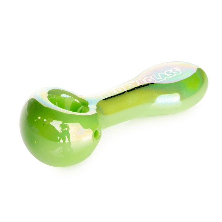 Red Eye Glass Opaline Spoon Hand Pipe-4.5" 4.5" / Green Slyme Airdrie Vape SuperStore and Bong Shop Alberta Canada