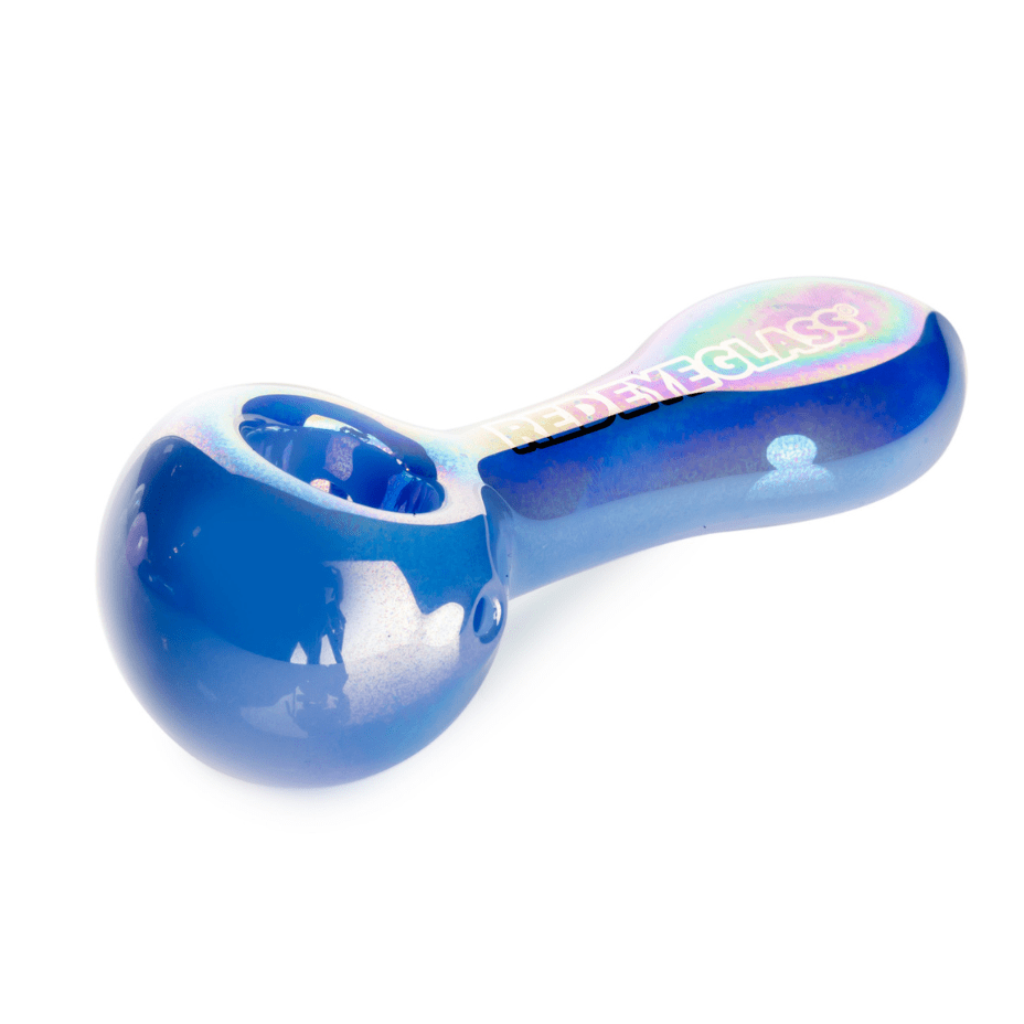 Red Eye Glass Opaline Spoon Hand Pipe-4.5" 4.5" / Periwinkle Airdrie Vape SuperStore and Bong Shop Alberta Canada