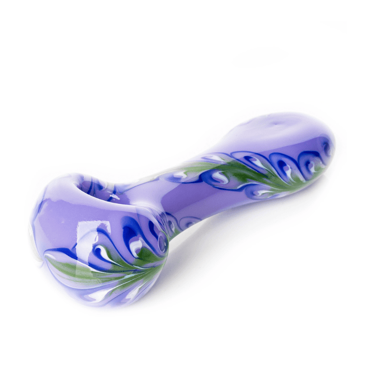 Red Eye Glass Paisley Spoon Hand Pipe-4.5" 4.5" / Blue Airdrie Vape SuperStore and Bong Shop Alberta Canada