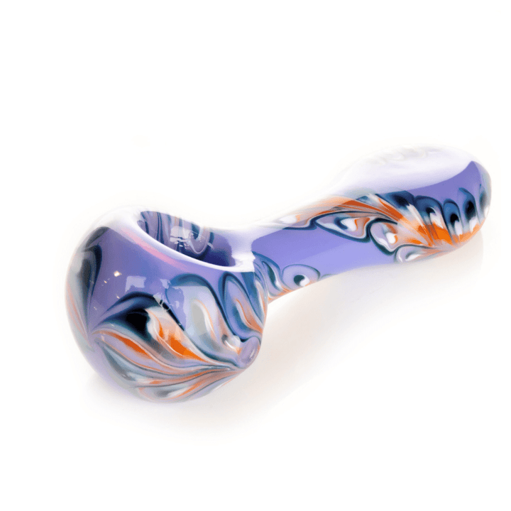 Red Eye Glass Paisley Spoon Hand Pipe-4.5" 4.5" / Orange Airdrie Vape SuperStore and Bong Shop Alberta Canada