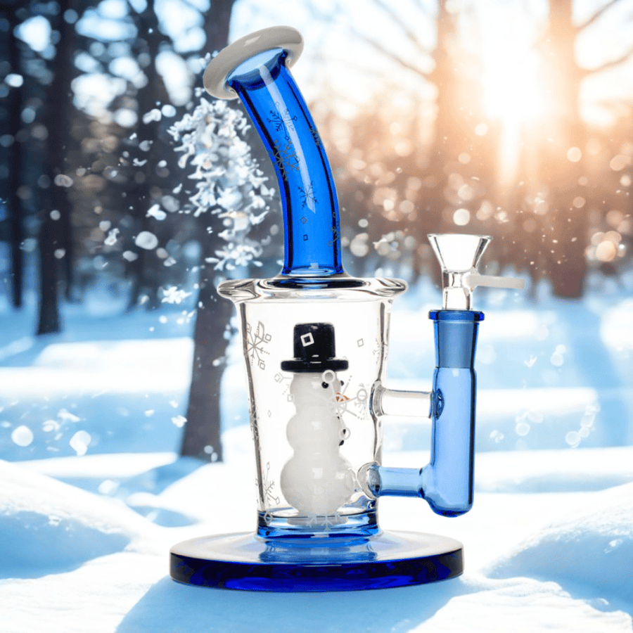 Red Eye Glass Snowman Bubbler 8" Airdrie Vape SuperStore and Bong Shop Alberta Canada