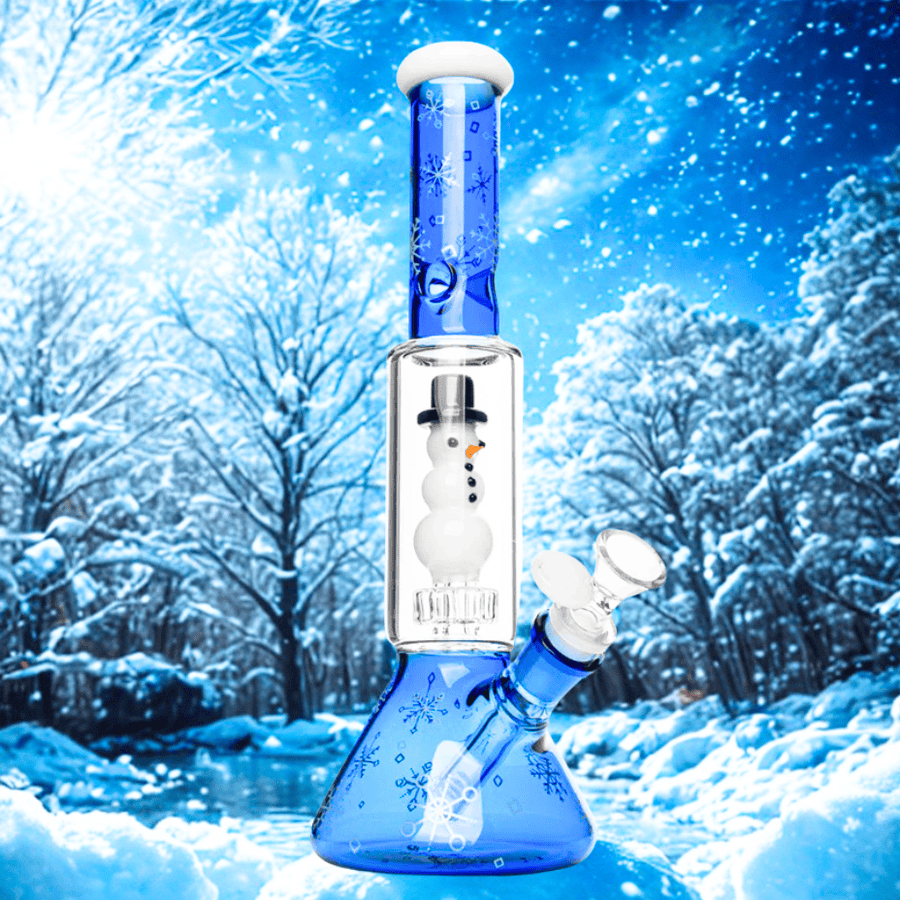 Red Eye Glass Snowman Dual Chamber Beaker Bong 12" Airdrie Vape SuperStore and Bong Shop Alberta Canada