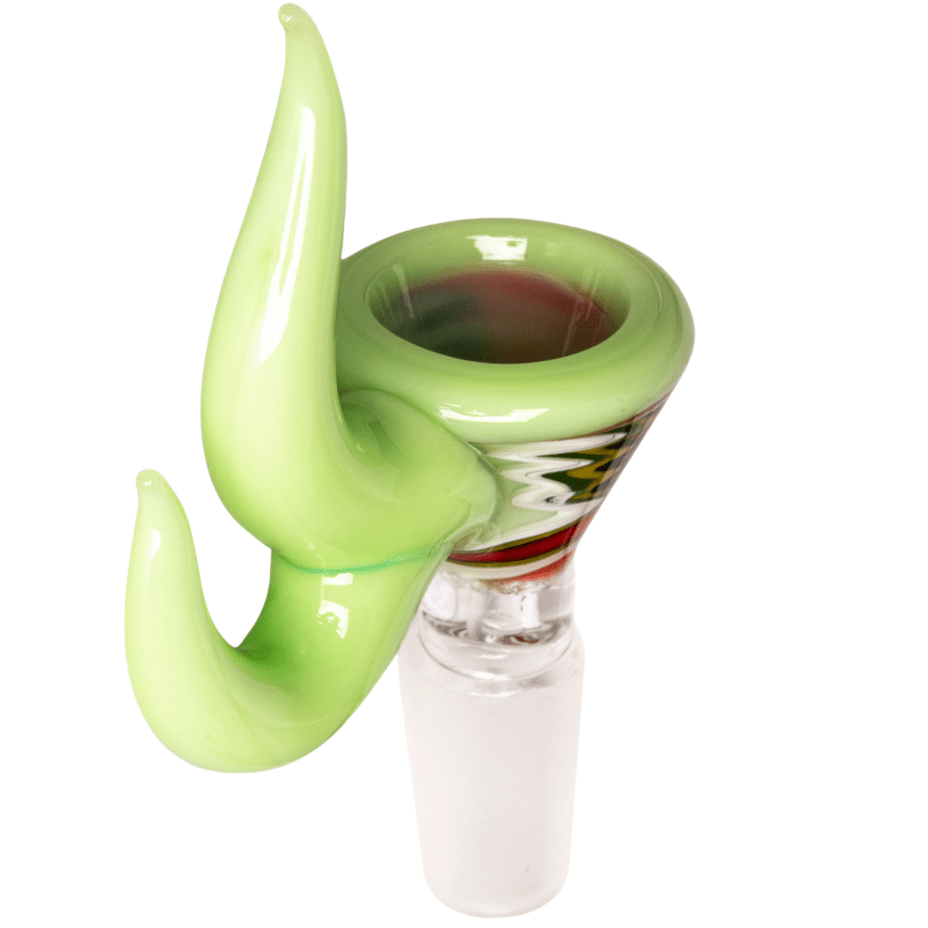 Red Eye Glass Wig-Wag Pull-Out w/ Dual Horn Handle 14mm 14mm / Slyme Green Airdrie Vape SuperStore and Bong Shop Alberta Canada