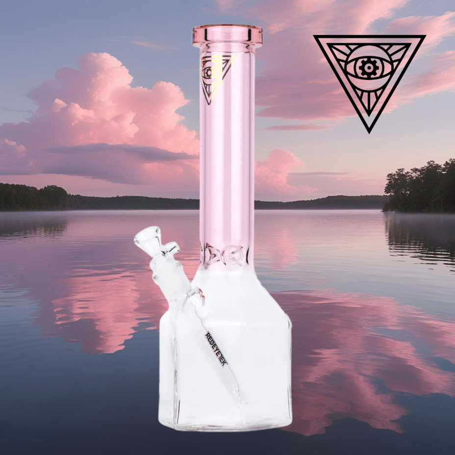 Red Eye Tek 7mm Honeycomb Hex Tube 14" Pink Airdrie Vape SuperStore and Bong Shop Alberta Canada