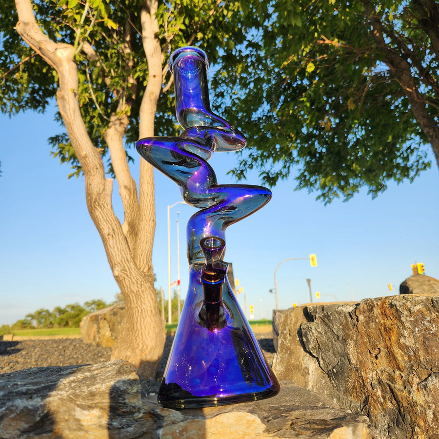 Red Eye Tek Terminator Finish 4-Arm Zong-18" 19" / Blue Airdrie Vape SuperStore and Bong Shop Alberta Canada