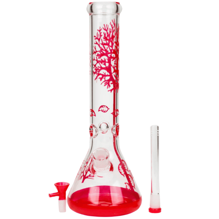 Retro 7mm Tree Of Life Beaker Bong 15" Airdrie Vape SuperStore and Bong Shop Alberta Canada
