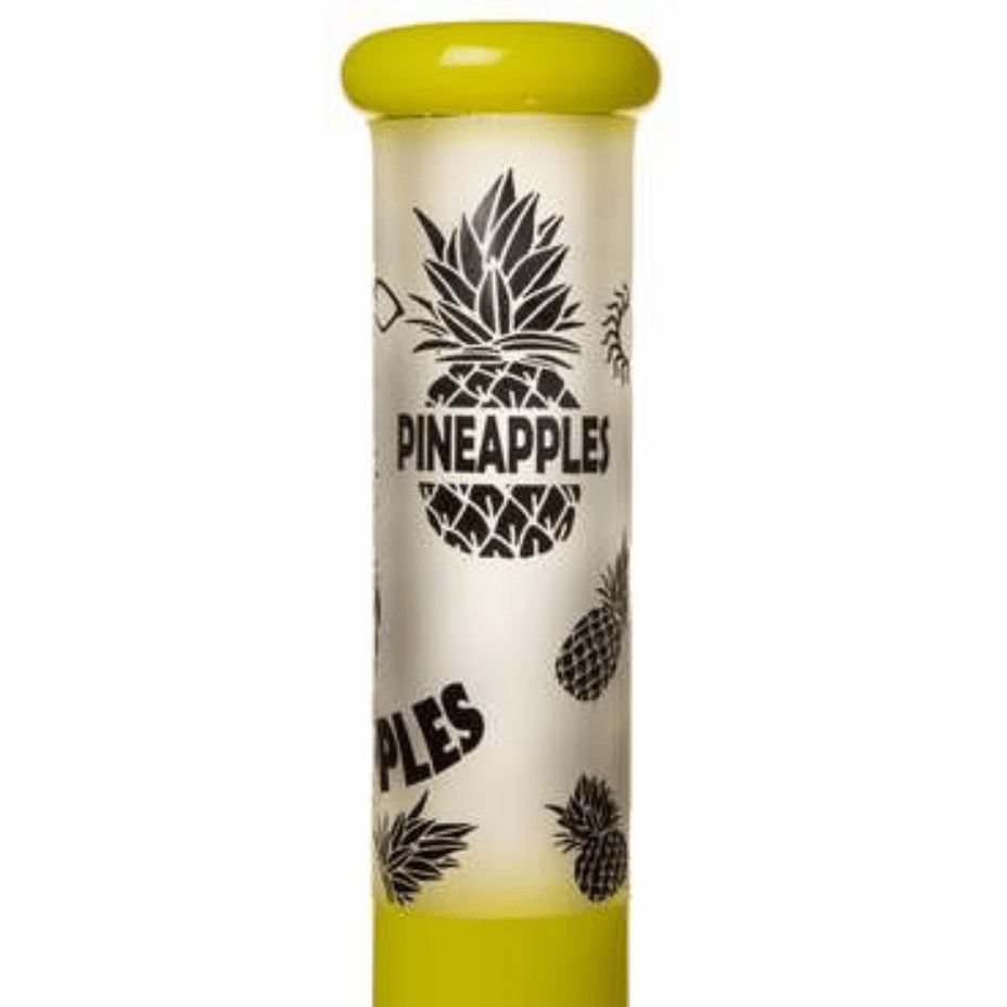 Retro Glass 7mm Frosted Pineapple Beaker 14" 14" / Yellow Airdrie Vape SuperStore and Bong Shop Alberta Canada