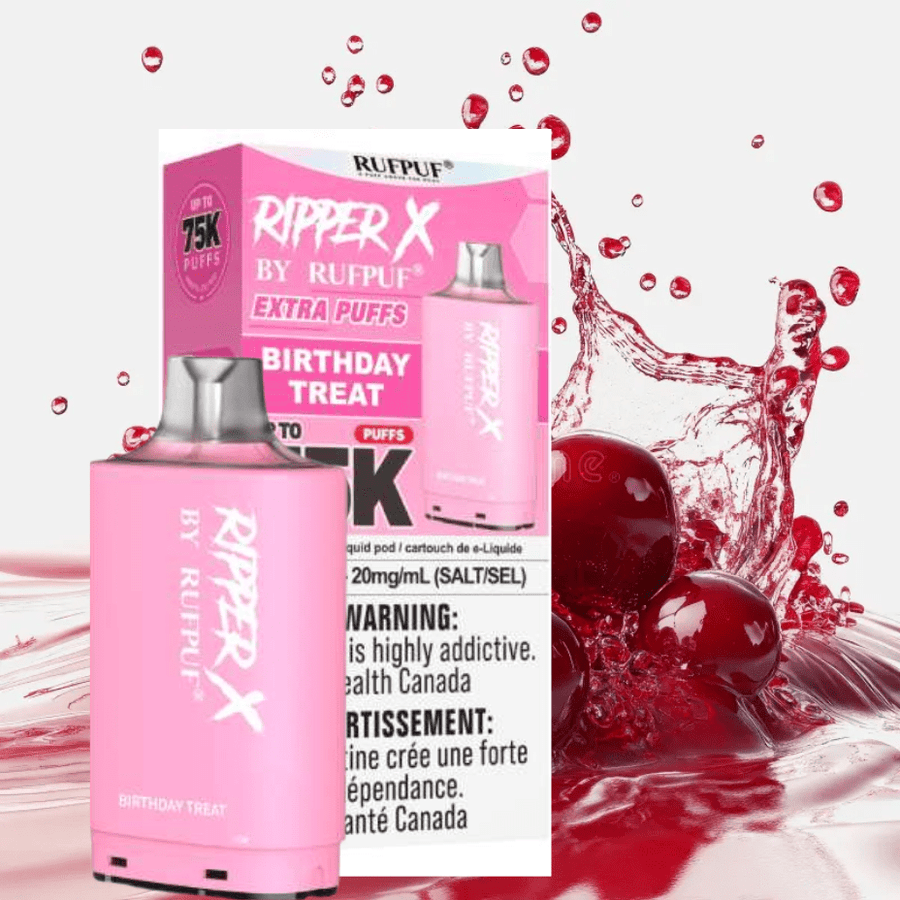 Ripper X 75k Turbo Pod-Birthday Treat 20mg / 75000 Puffs Airdrie Vape SuperStore and Bong Shop Alberta Canada