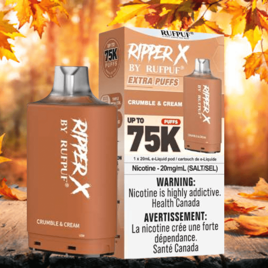 Ripper X 75k Turbo Pod-Crumble & Cream 20mg / 75000 Puffs Airdrie Vape SuperStore and Bong Shop Alberta Canada