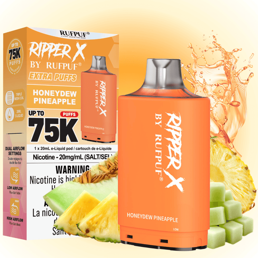 Ripper X 75K Turbo Pod - Honeydew Pineapple 75000 Puffs / 20mg Airdrie Vape SuperStore and Bong Shop Alberta Canada