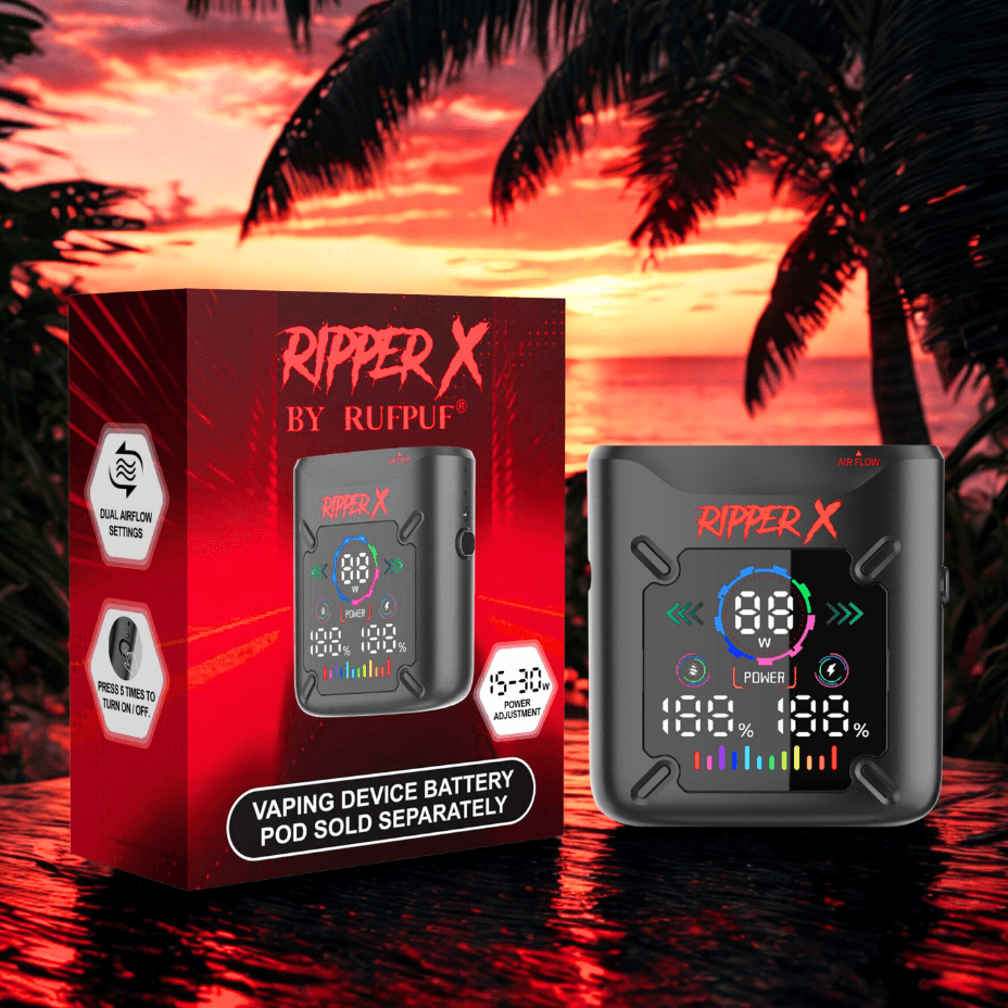 Ripper X Ultra Battery-1000mAh Metallic Black Airdrie Vape SuperStore and Bong Shop Alberta Canada