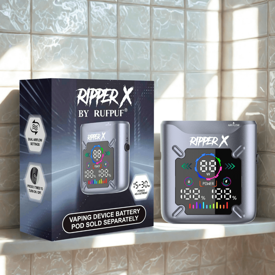 Ripper X Ultra Battery-1000mAh Metallic Gray Airdrie Vape SuperStore and Bong Shop Alberta Canada