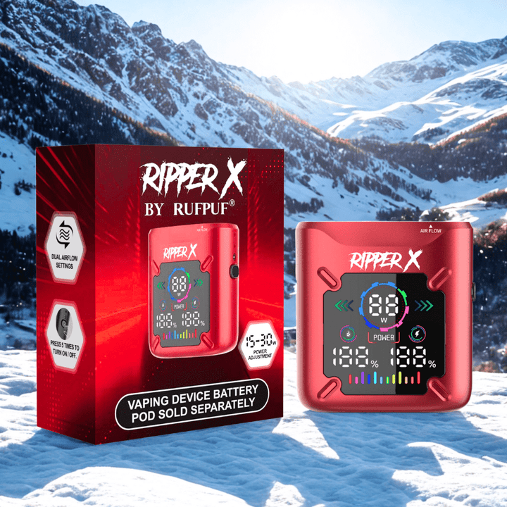 Ripper X Ultra Battery-1000mAh Metallic Red Airdrie Vape SuperStore and Bong Shop Alberta Canada
