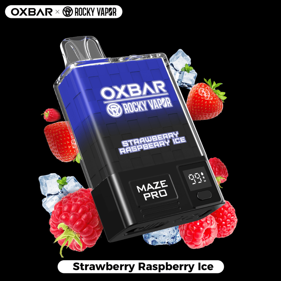 Rocky Vapor OXBAR Maze PRO 10,000 Disposable Vape-Strawberry Raspberry Ice 20mg / 10000Puffs OXBAR Maze PRO 10,000 Disposable Vape-Strawberry Raspberry Ice-AVSS
