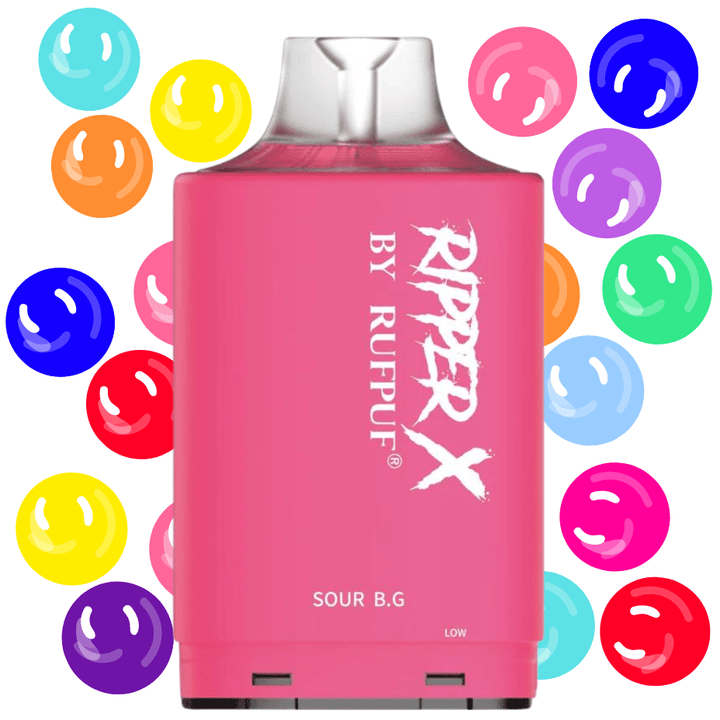 RufPuf Ripper X 35K Turbo Pod - Sour B.G 25K / 20mg Airdrie Vape SuperStore and Bong Shop Alberta Canada