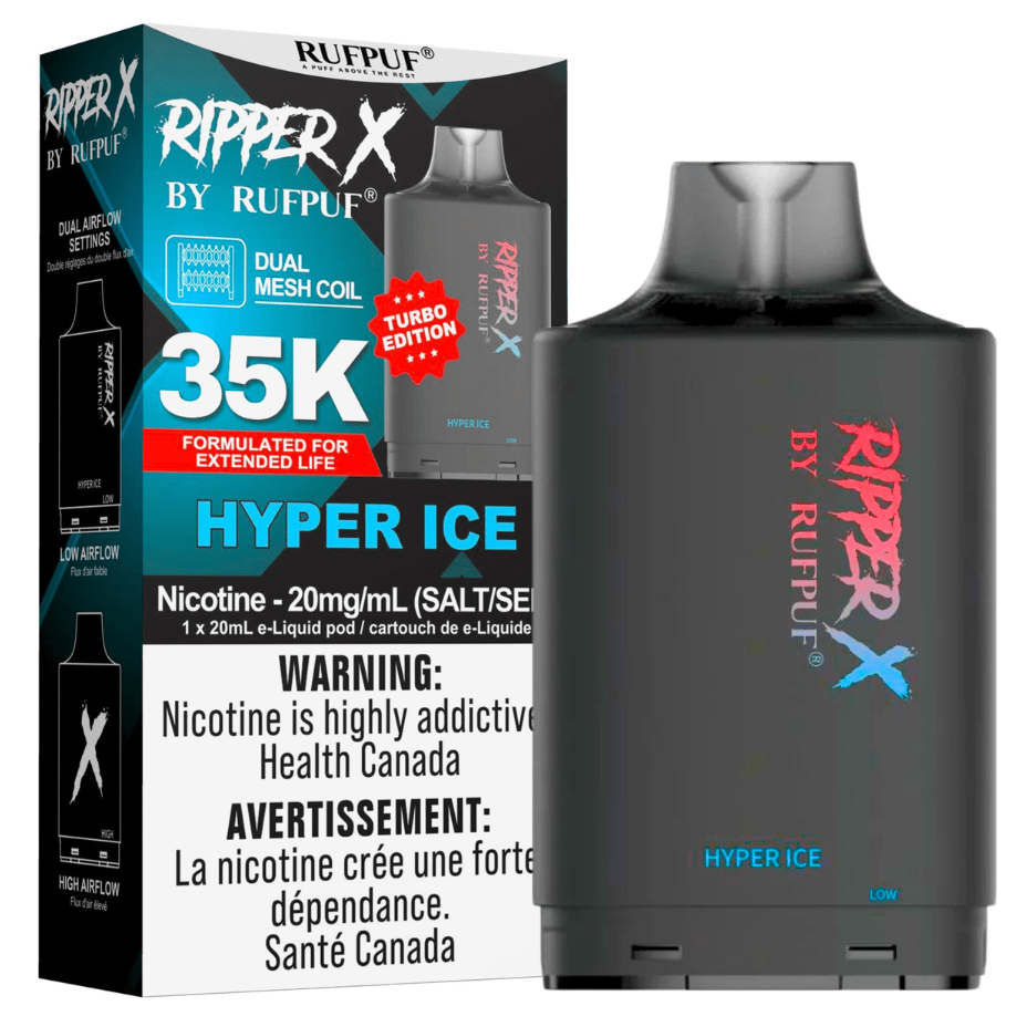 RufPuf Ripper X 50K Turbo Pod - Hyper Ice Airdrie Vape SuperStore and Bong Shop Alberta Canada