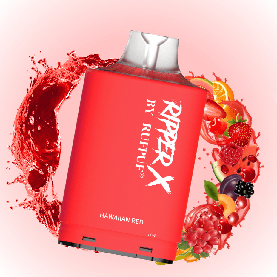 RufPuf Ripper X 50K Turbo Pod - Hawaiian Red 20mg / 50000 Puffs Airdrie Vape SuperStore and Bong Shop Alberta Canada