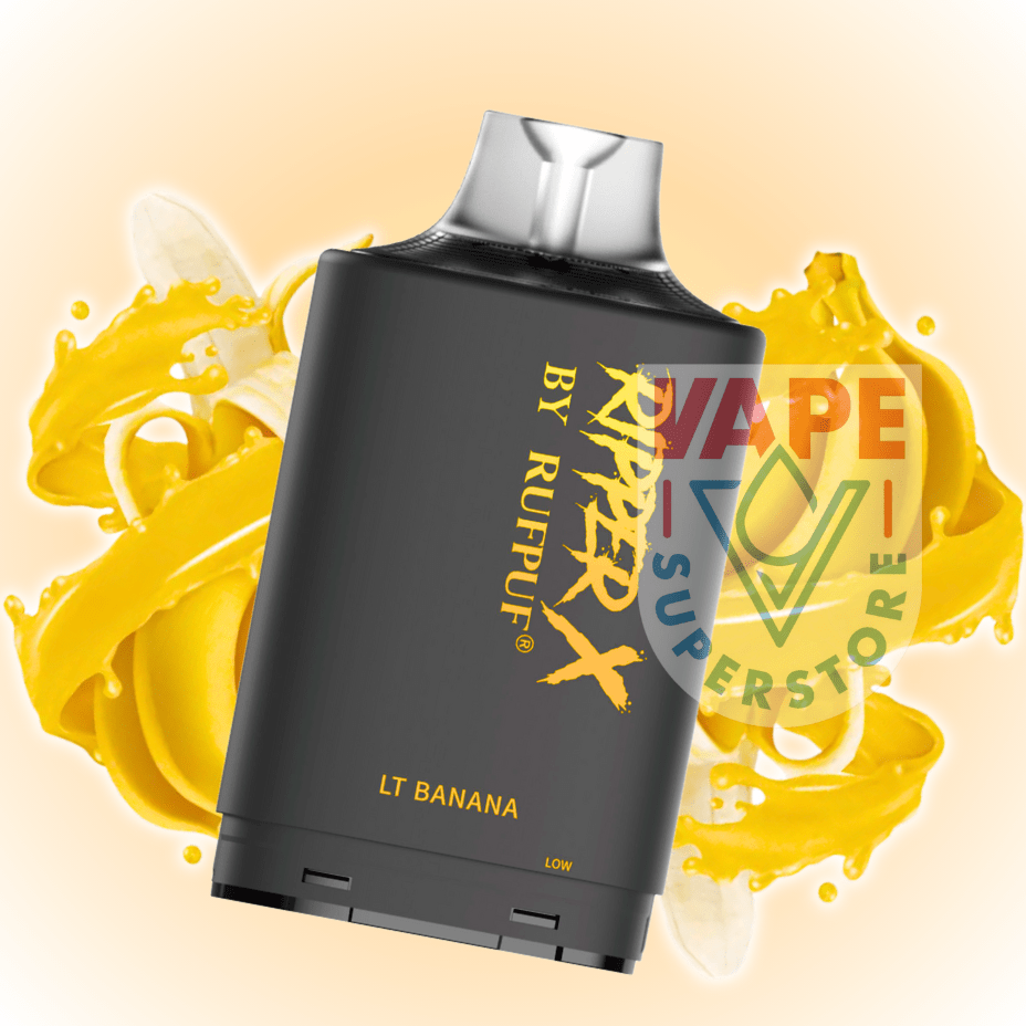RufPuf Ripper X 50K Turbo Pod - LT Banana 20mg / 50000 Puffs Airdrie Vape SuperStore and Bong Shop Alberta Canada