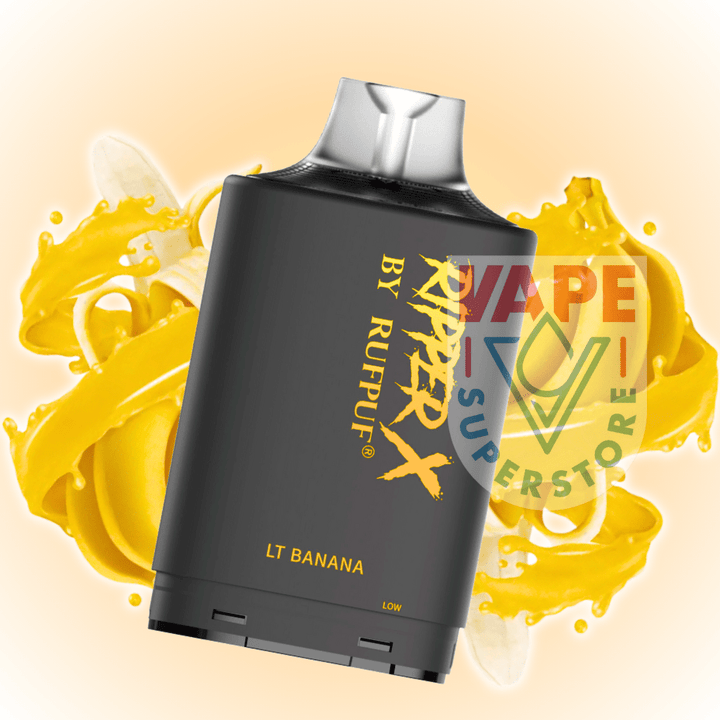 RufPuf Ripper X 50K Turbo Pod - LT Banana 20mg / 50000 Puffs Airdrie Vape SuperStore and Bong Shop Alberta Canada