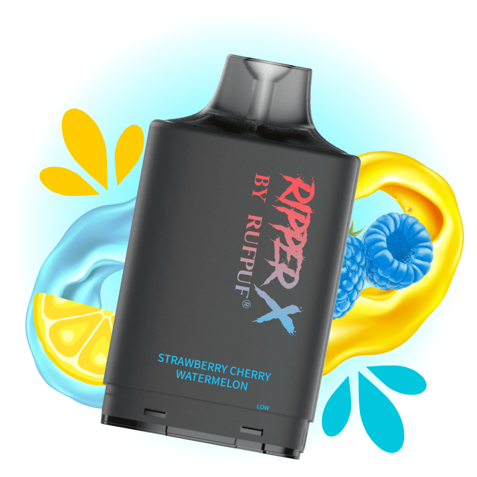 RufPuf Ripper X 50K Turbo Pod - Sour Blue Patchy Ice Airdrie Vape SuperStore and Bong Shop Alberta Canada