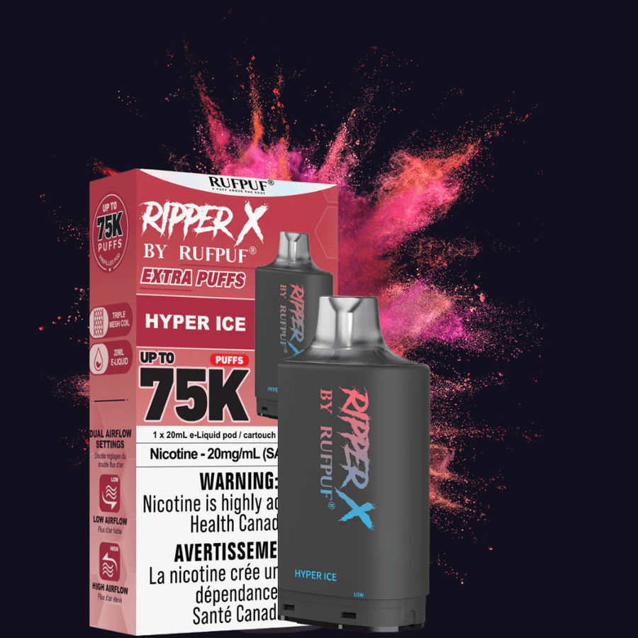 RufPuf Ripper X 75K Turbo Pod - Hyper Ice Airdrie Vape SuperStore and Bong Shop Alberta Canada