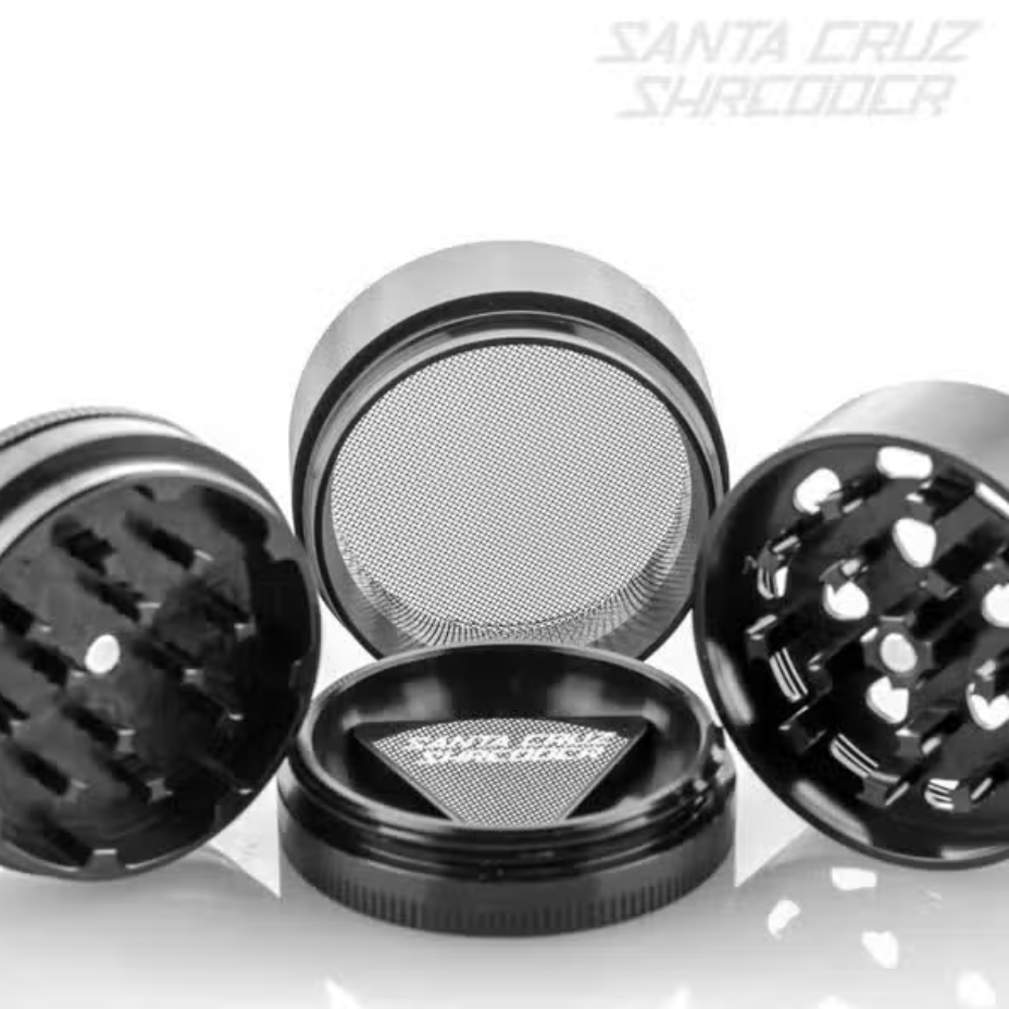 Santa Cruz Herb Grinder-2" Grey Airdrie Vape SuperStore and Bong Shop Alberta Canada