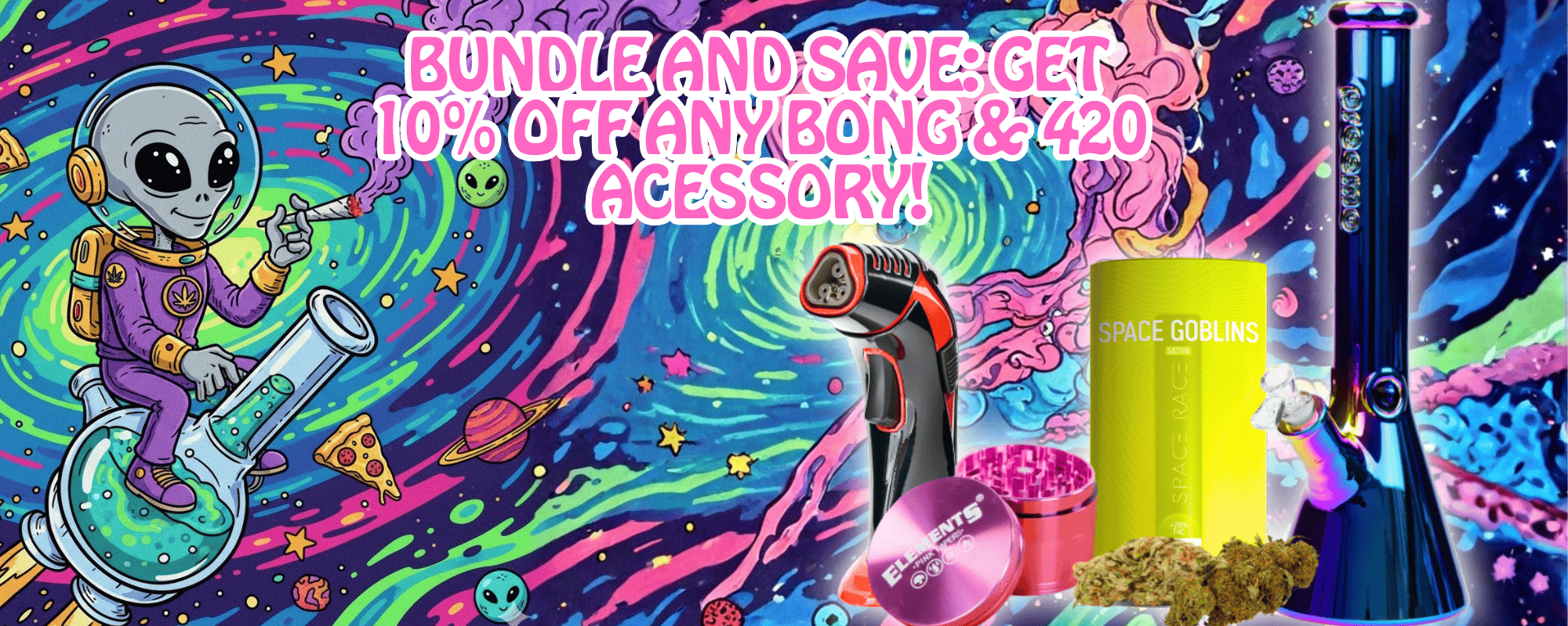 save 10%  accessory + bong at Airdrie Vape SuperStore and Bong Shop in Alberta Canada