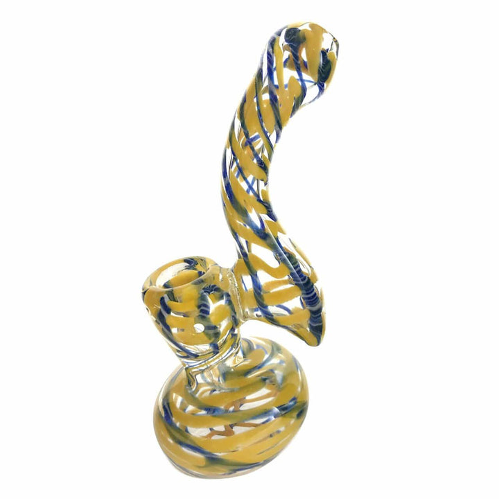 Sherlock Bubbler Inside Out-7” Yellow & Blue Airdrie Vape SuperStore and Bong Shop Alberta Canada