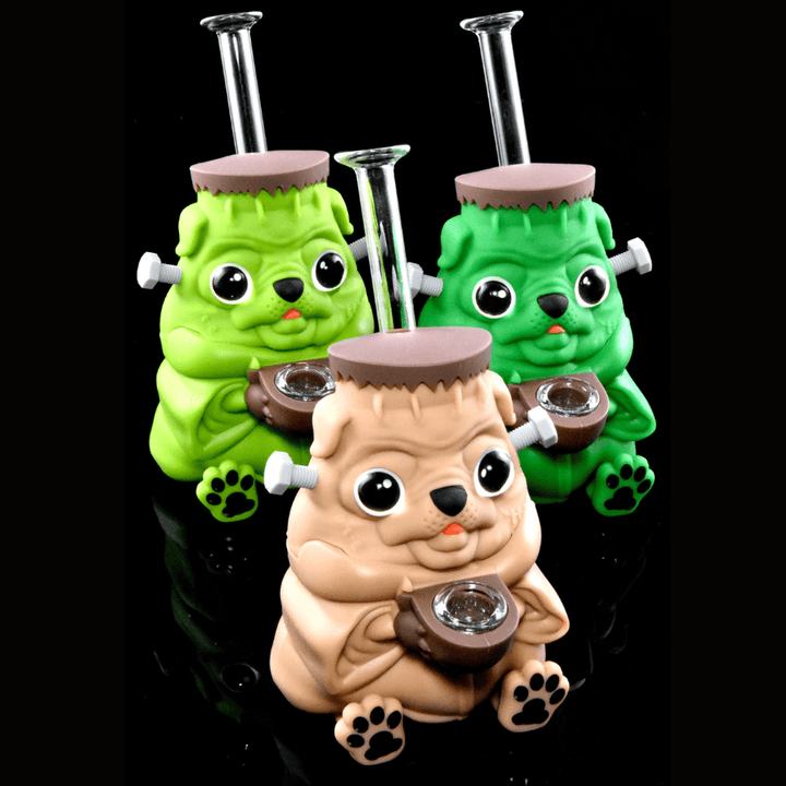 Silicone Bong Franken Pug Water Pipe 6" 6.5" Airdrie Vape SuperStore and Bong Shop Alberta Canada